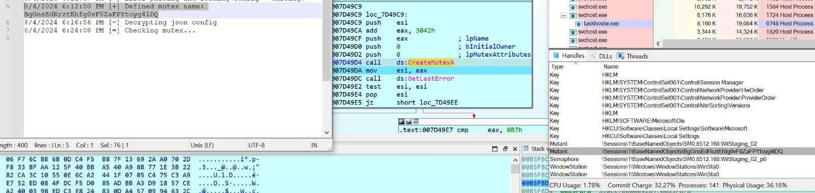 Fog ransomware deleting the shadow backups of the infected machine